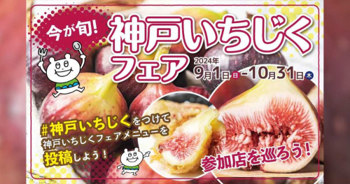 神戸市内の飲食店やパン屋が旬の“神戸いちじく”を使った限定メニューを販売中