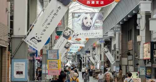 水道筋商店街がパンダ「タンタン」への感謝を込めた“タンタンジャック”を実施中