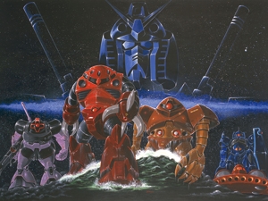 「機動戦士ガンダムⅡ 哀・戦士編」B全判ポスター原画　1981
©創通・サンライズ