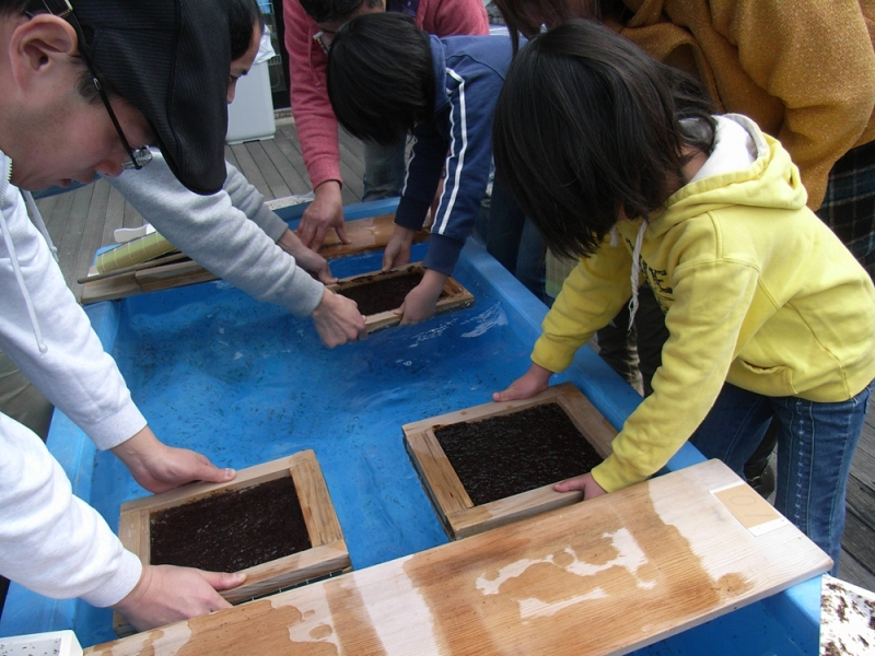 マリンピア神戸さかなの学校で乾のり作り　神戸市垂水区 [画像]