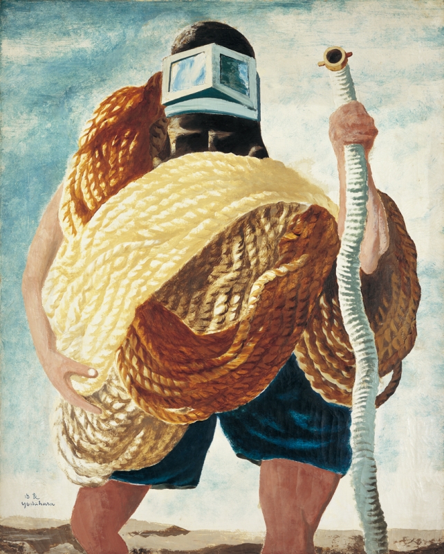 《縄をまとう男》 1931-33年頃 油彩、カンヴァス 大阪新美術館建設準備室蔵