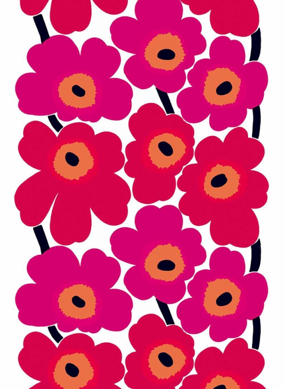 ファブリック ≪ウニッコ≫（ケシの花）
図案デザイン：マイヤ・イソラ、1964年
Unikko pattern designed for Marimekko by Maija Isola in 1964